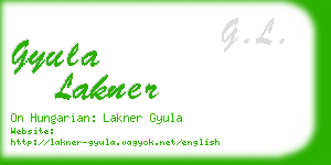 gyula lakner business card